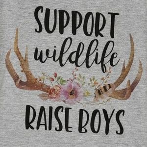 "Support Wildlife, Raise Boys" Womens Tee